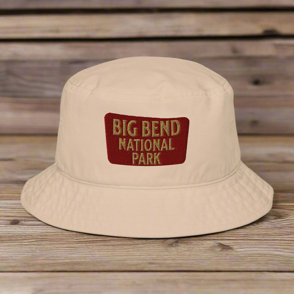 Big Bend National Park Sign Organic Cotton Embroidered Bucket Hat