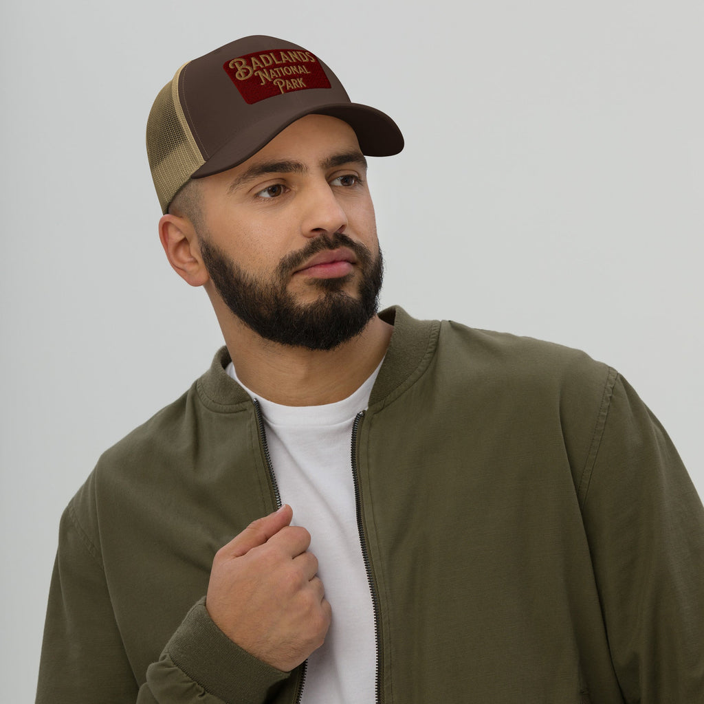 Badlands National Park Sign Embroidered Trucker Hat
