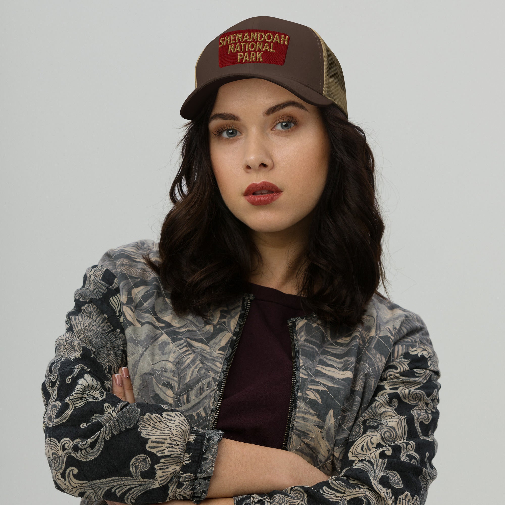 Shenandoah National Park Sign Embroidered Trucker Hat