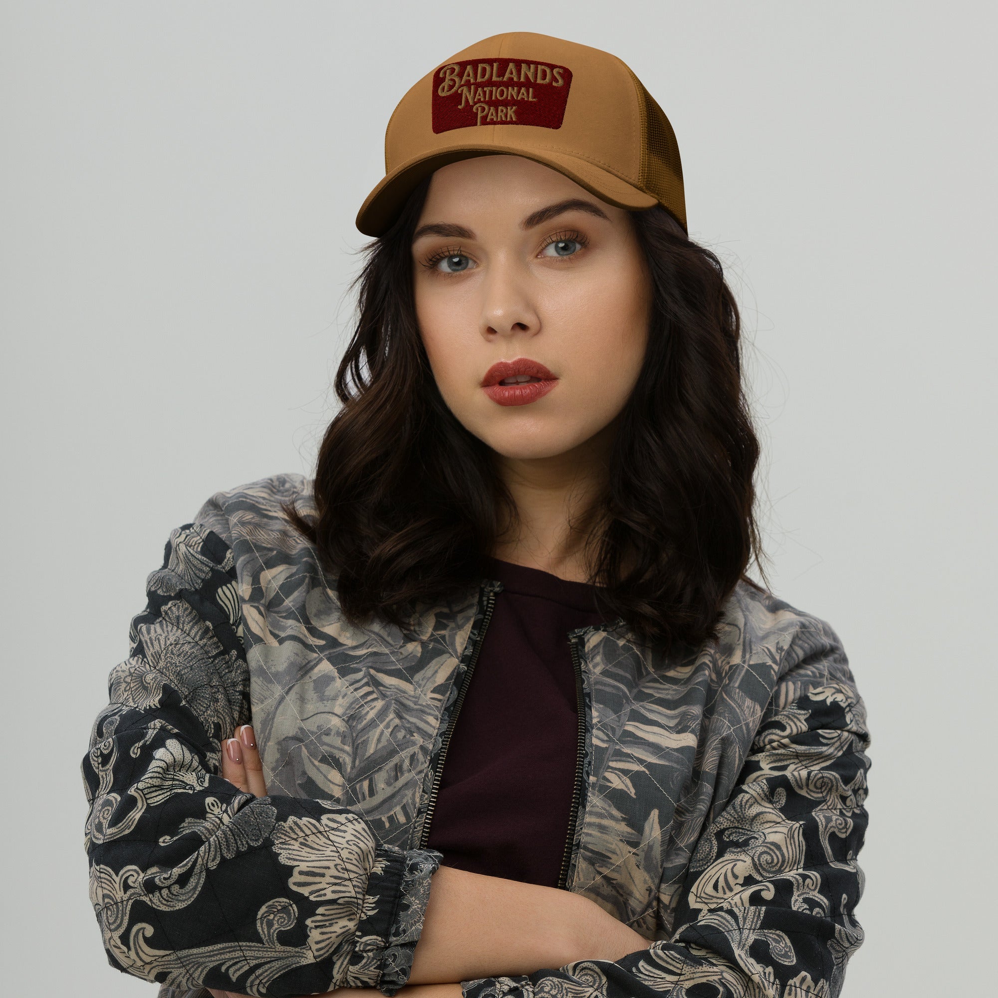 Badlands National Park Sign Embroidered Trucker Hat
