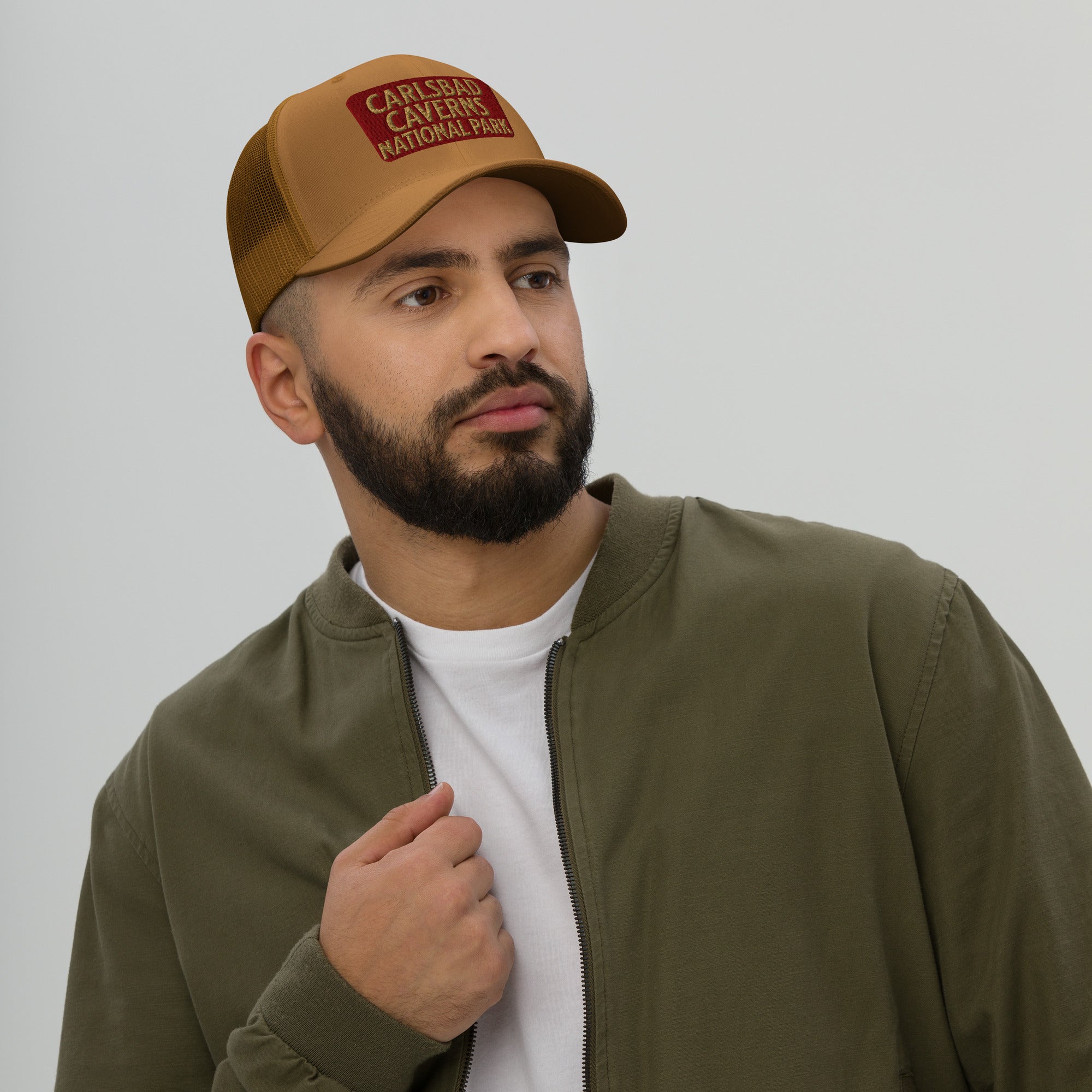 Carlsbad Caverns National Park Sign Embroidered Trucker Hat