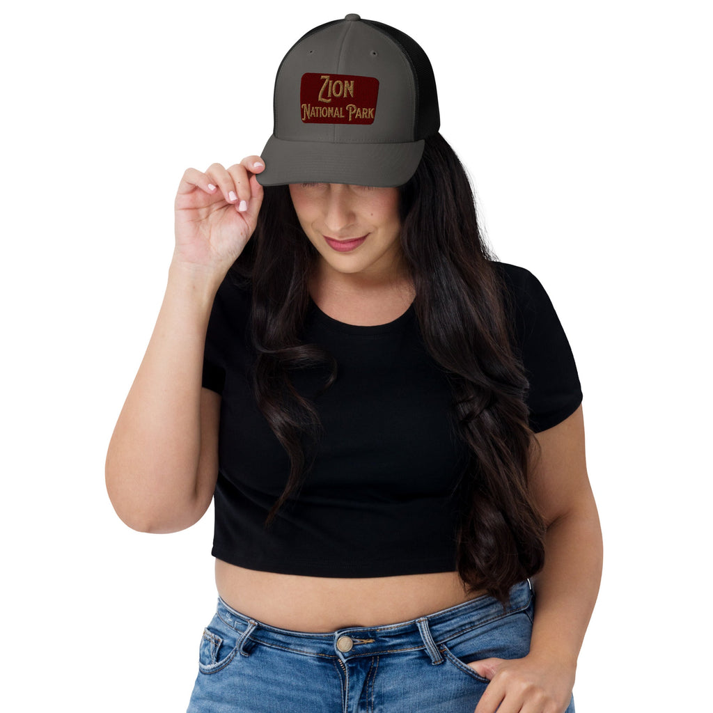 Zion National Park Sign Trucker Cap
