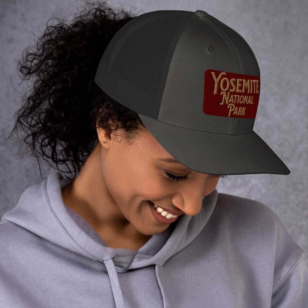 Yosemite Embroidered National Park Sign Trucker Hat