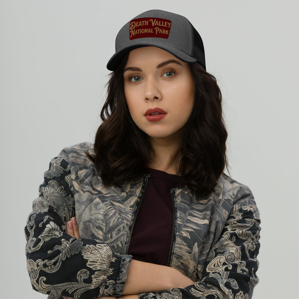 Death Valley National Park Sign Embroidered Trucker Cap