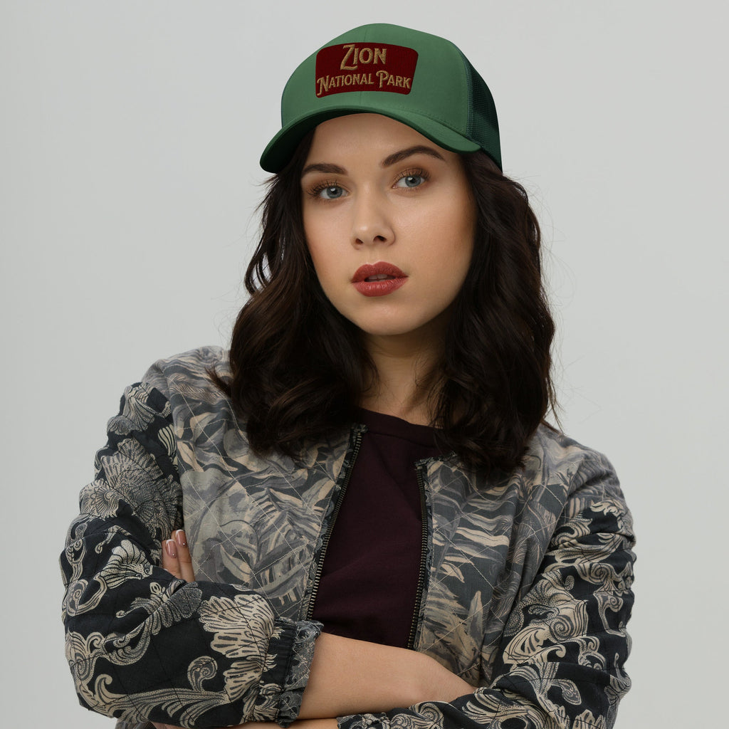 Zion National Park Sign Trucker Cap