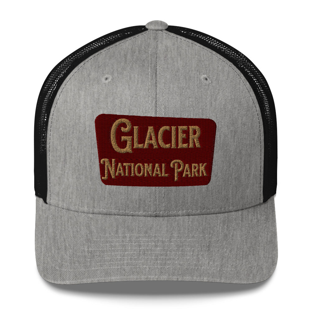 Glacier Embroidered National Park Sign Trucker Hat