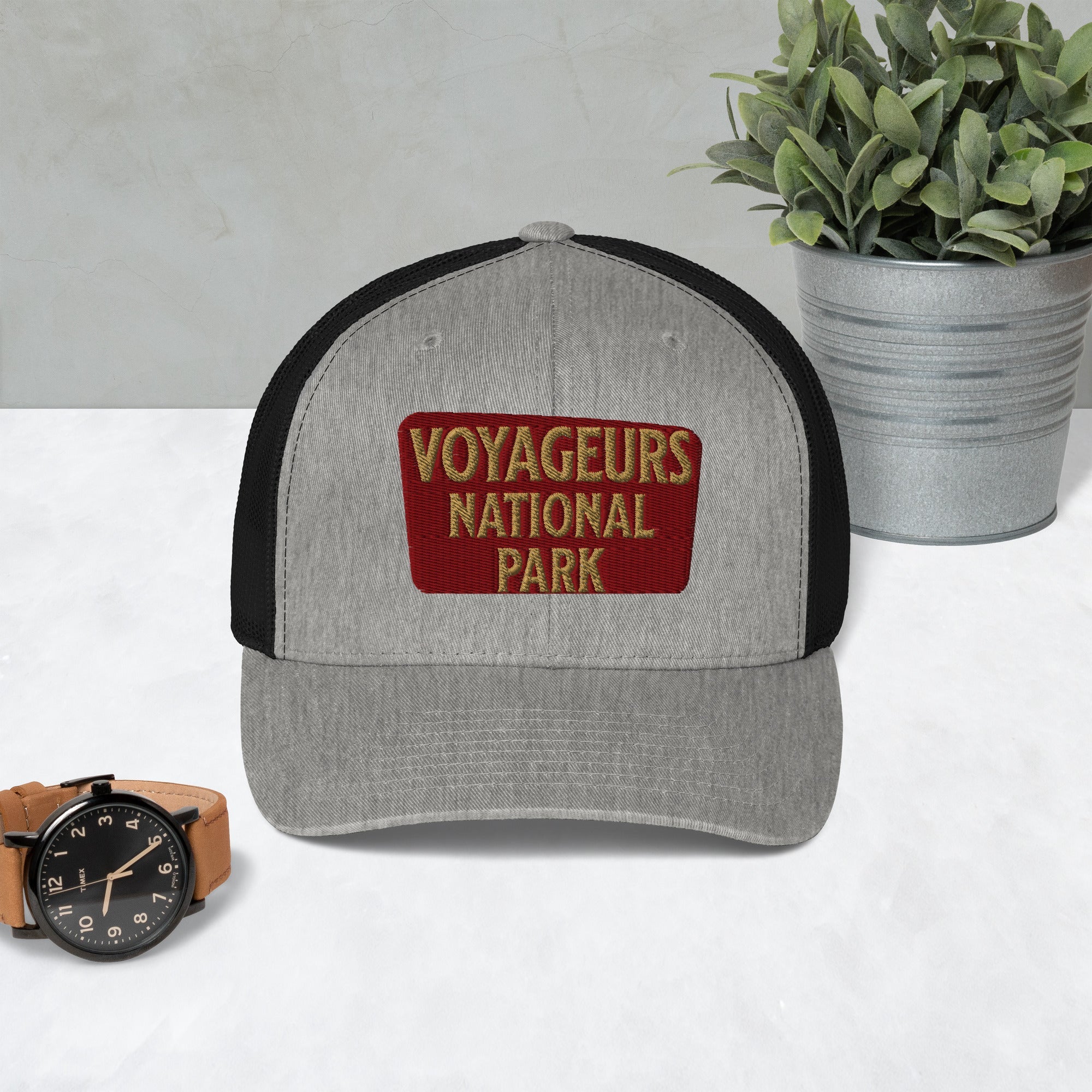 Voyageurs National Park Sign Embroidered Trucker Hat