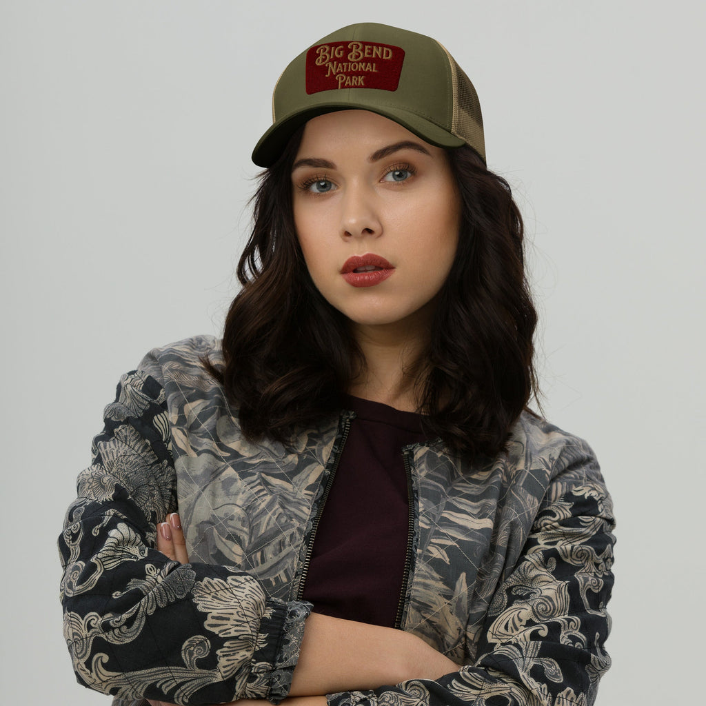 Big Bend Embroidered National Park Sign Trucker Hat