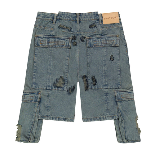 Jazzy Ripped Denim Short