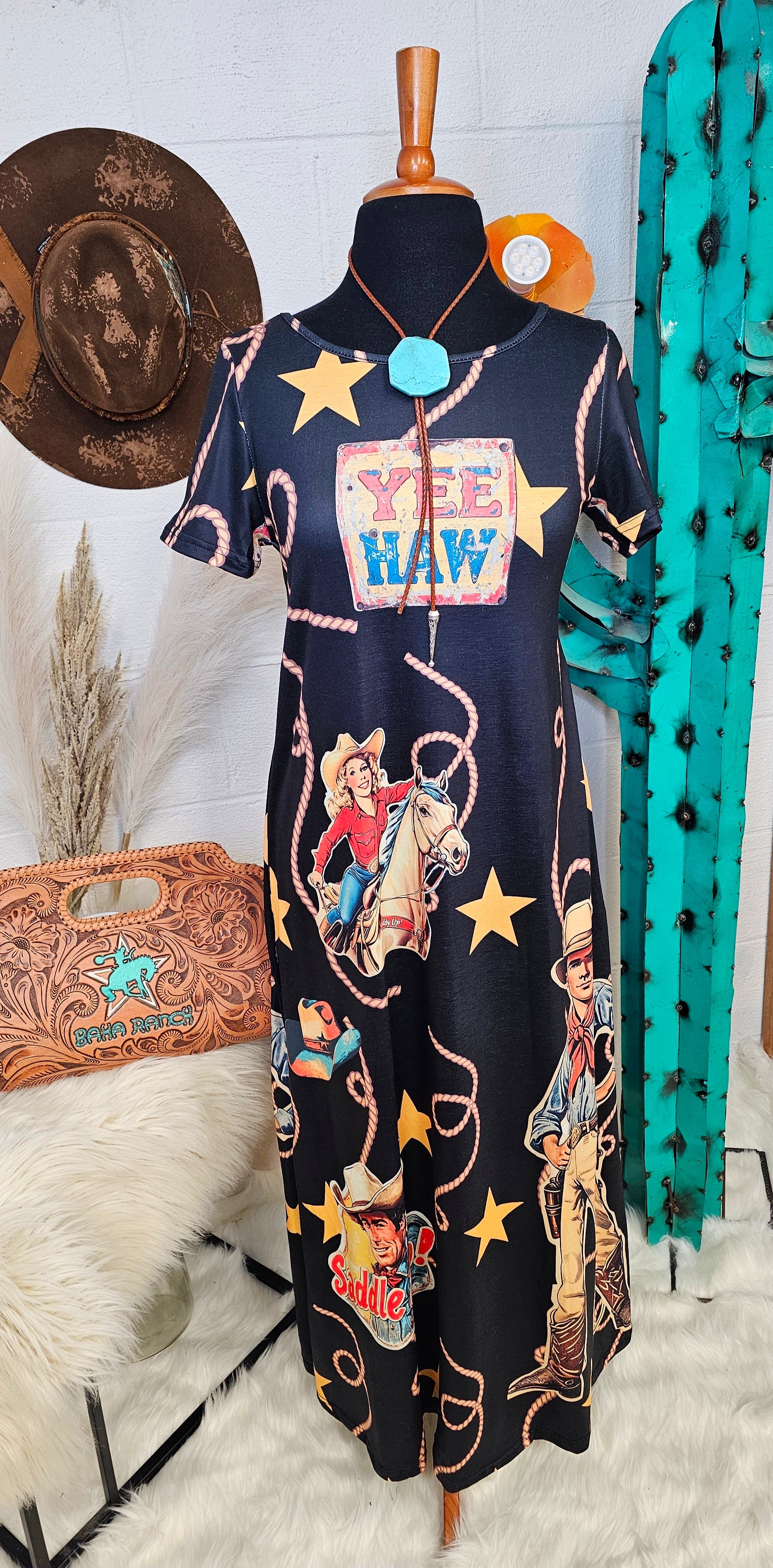 Vintage Cowgirl Western Dress