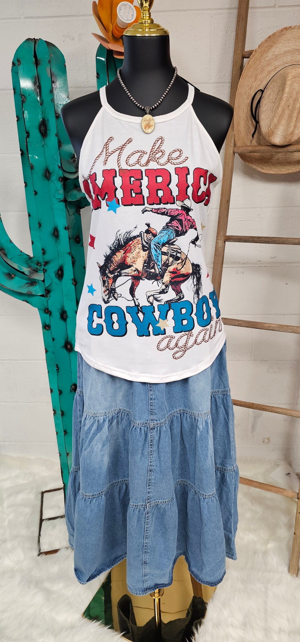 Make America Cowboy Again Rodeo Tank