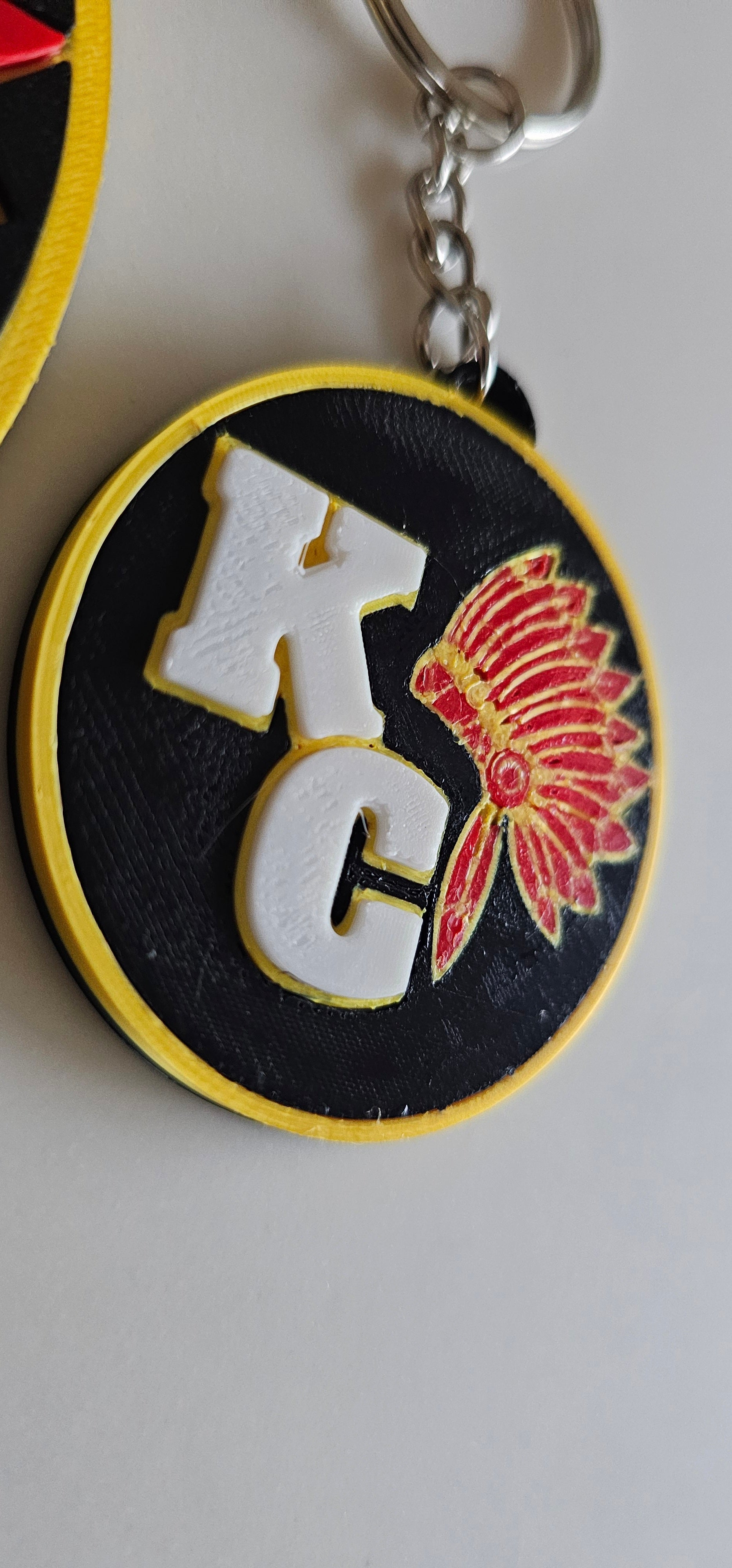 3D Print Chiefs Kc Kansas City Football Ornament or Keychain