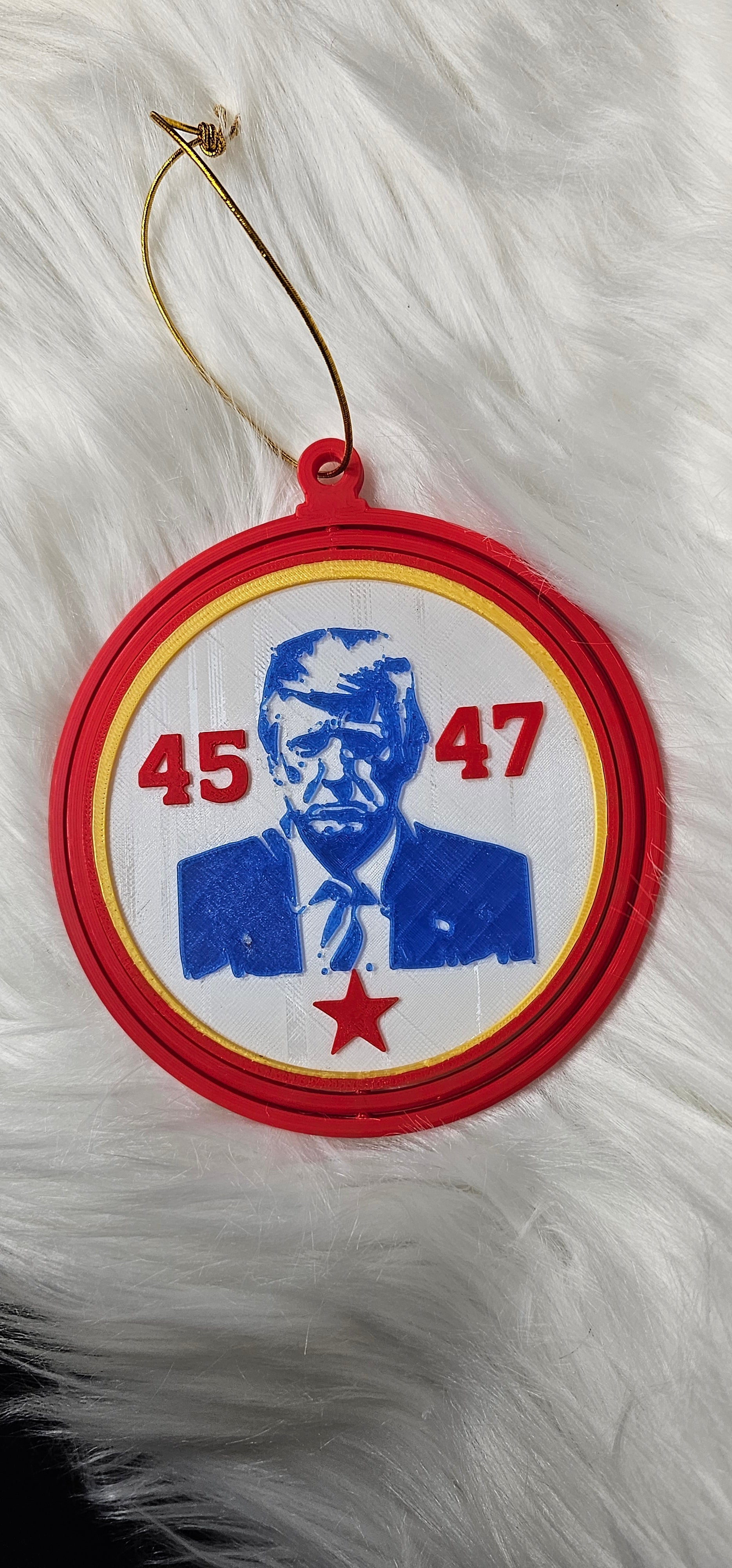 Ultimate Trump 3D Print Christmas Ornament Set Made in America