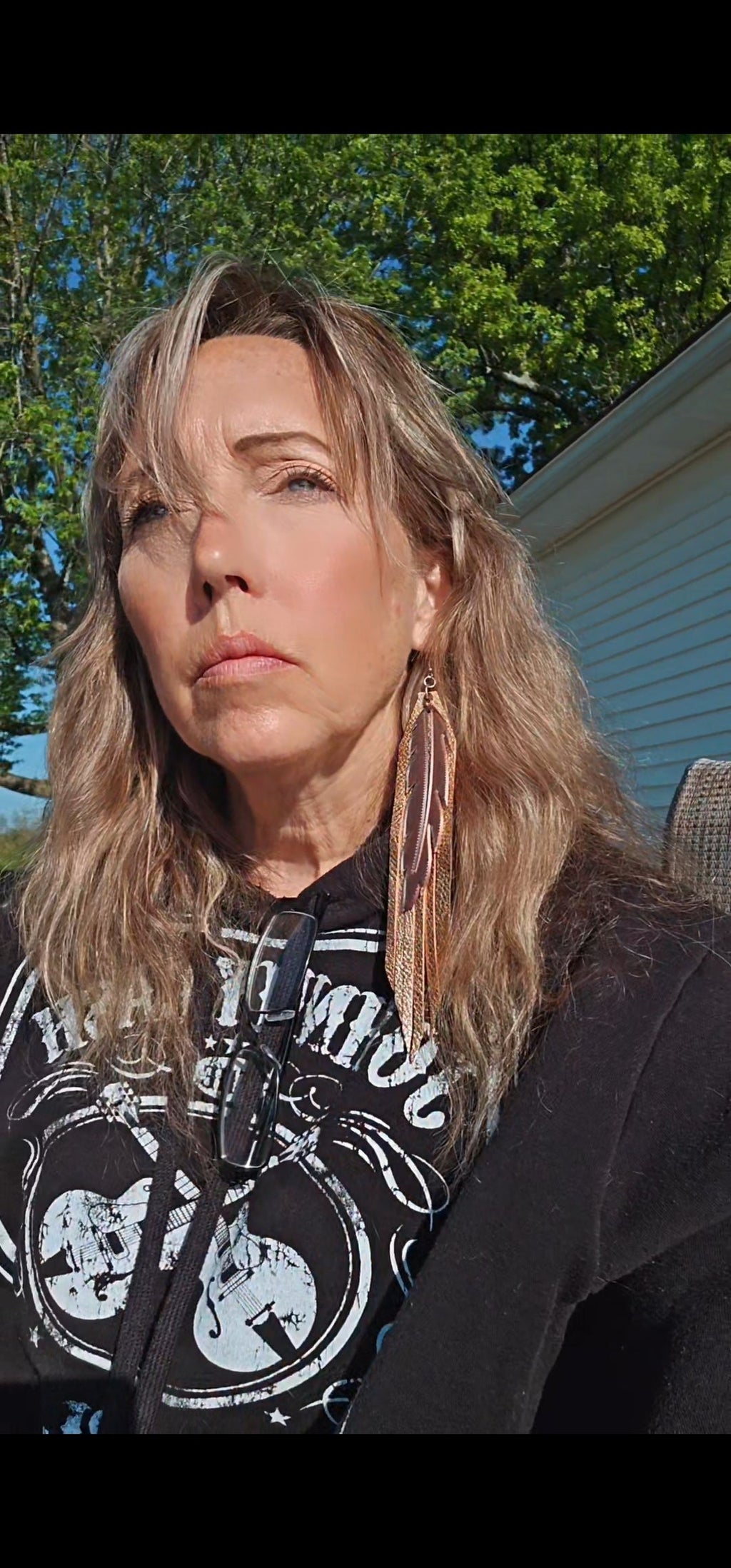 3D Printed Feather Leather Fringe Earrings Made in America