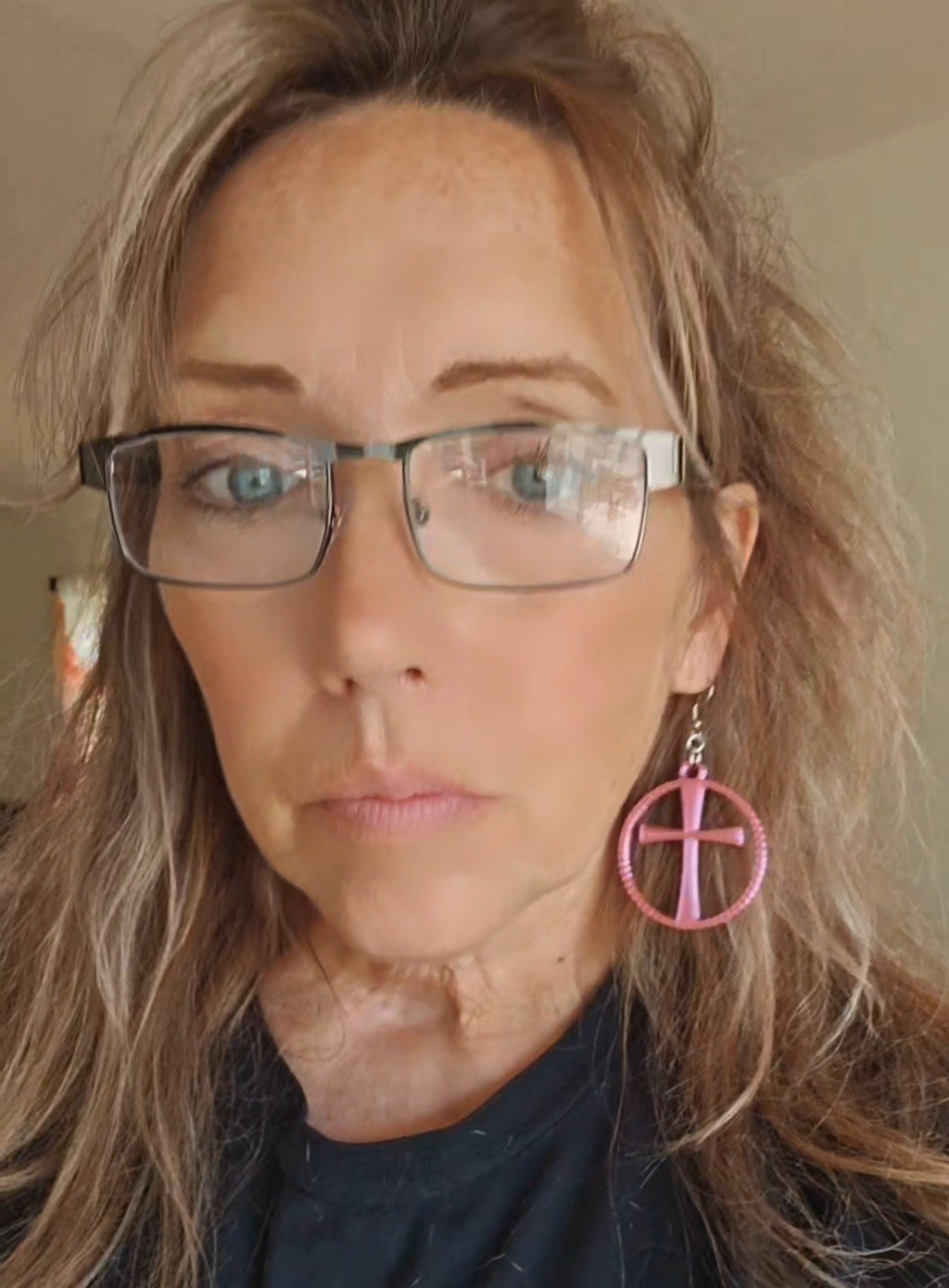 3D Print Christian Cross Faith Earrings Made in America