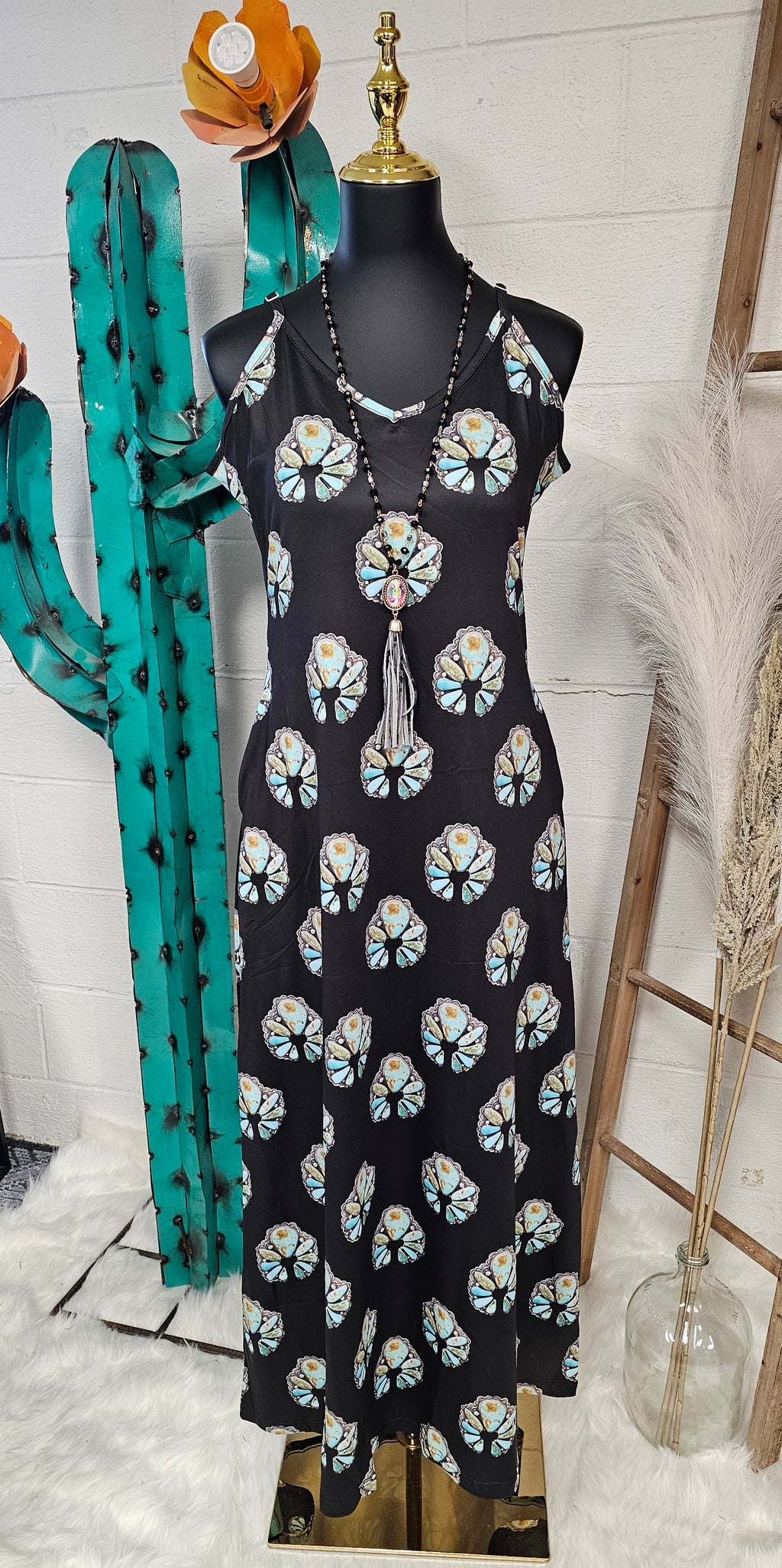 Turquoise Naja Maxi Dress