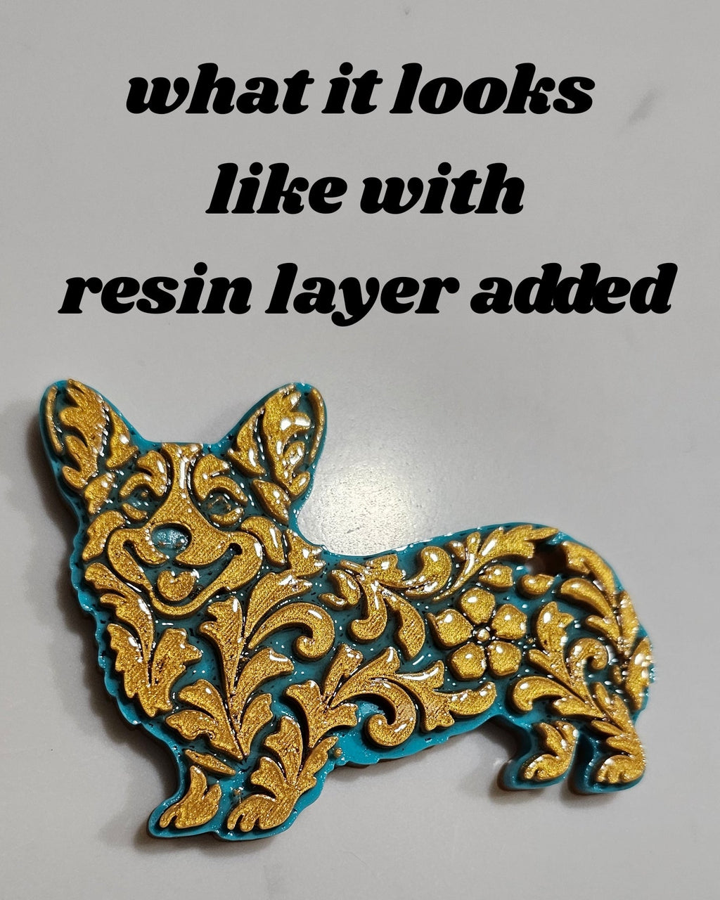 3D Print German Shepherd Dog Tooled Keychain Made in America