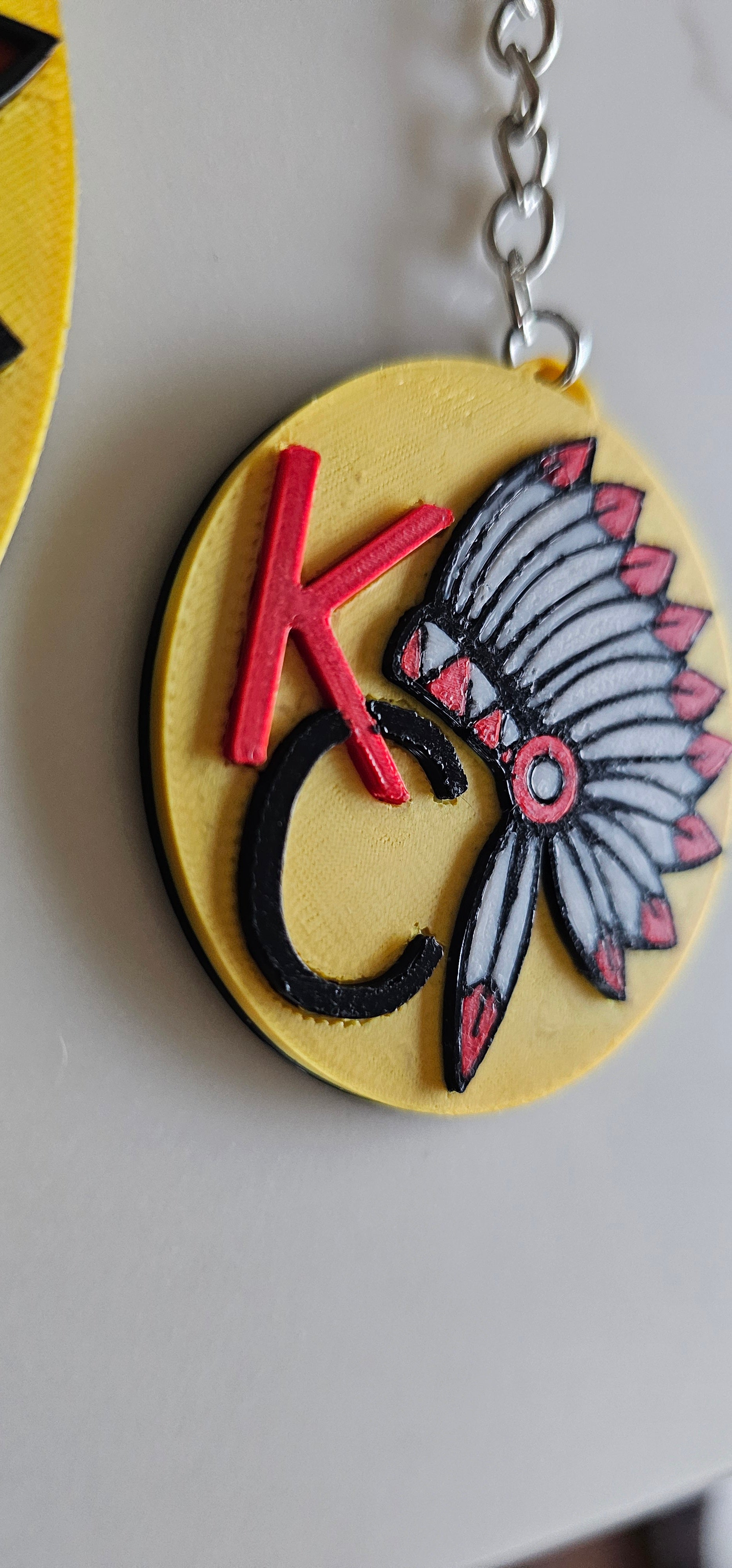 3D Print Chiefs Kc Kansas City Football Ornament or Keychain