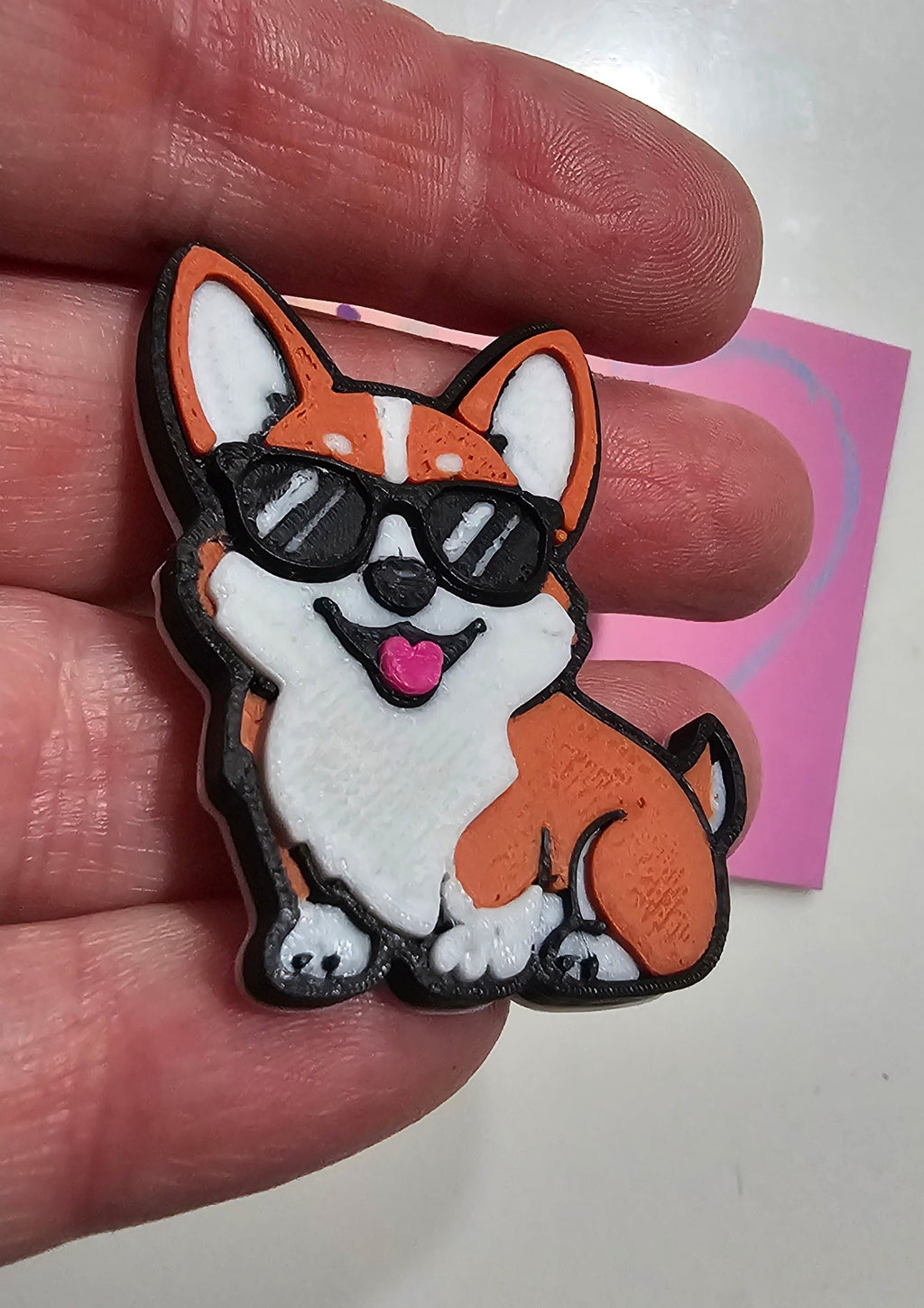 Bag of 25 -Boutique 3d Printed Package Inserts Cute Corgi Made in America