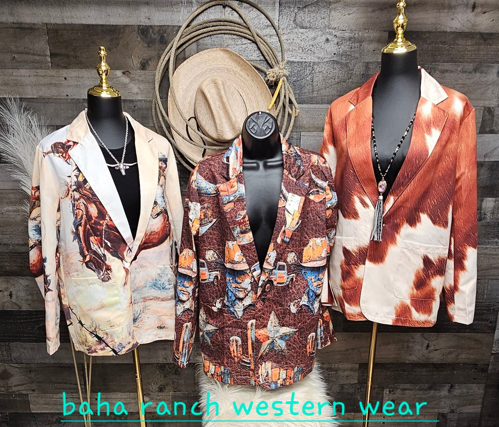 Yeehaw Cowboy Vintage Western Retro Blazer