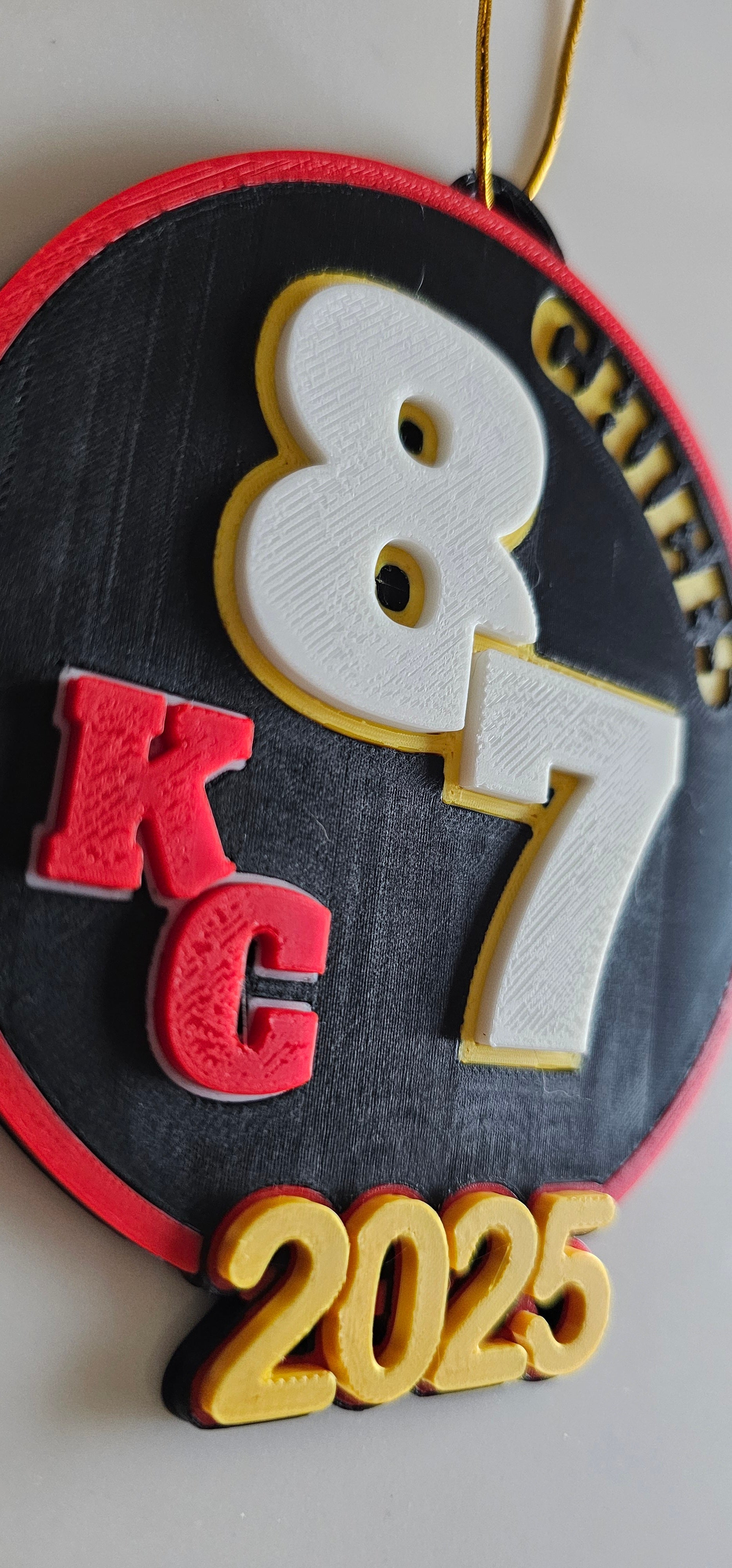 3D Print Chiefs Kc 87 Kelce Travis Kansas City Football Ornament or Keychain