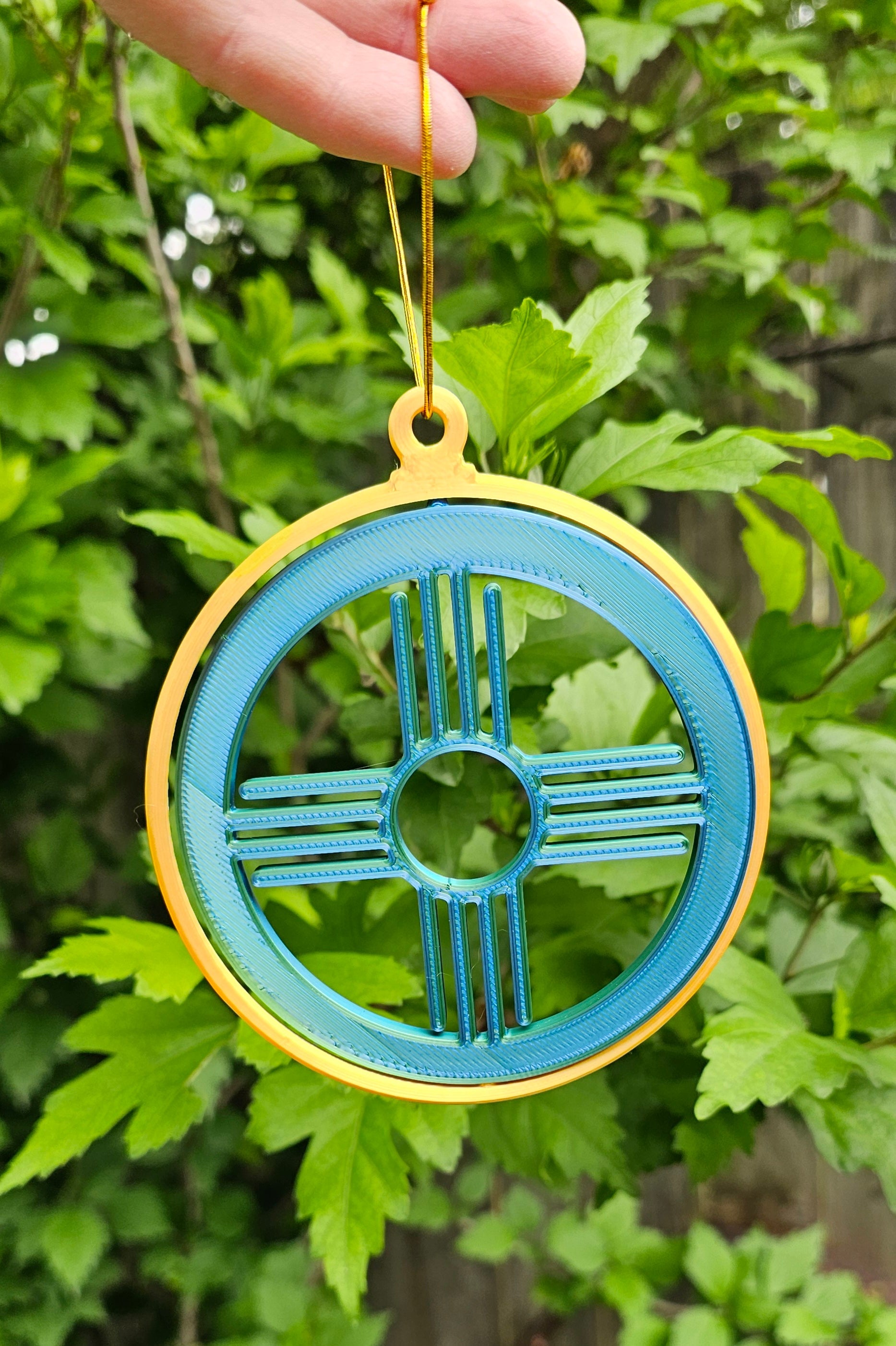 New Mexico Zia Ornament Large