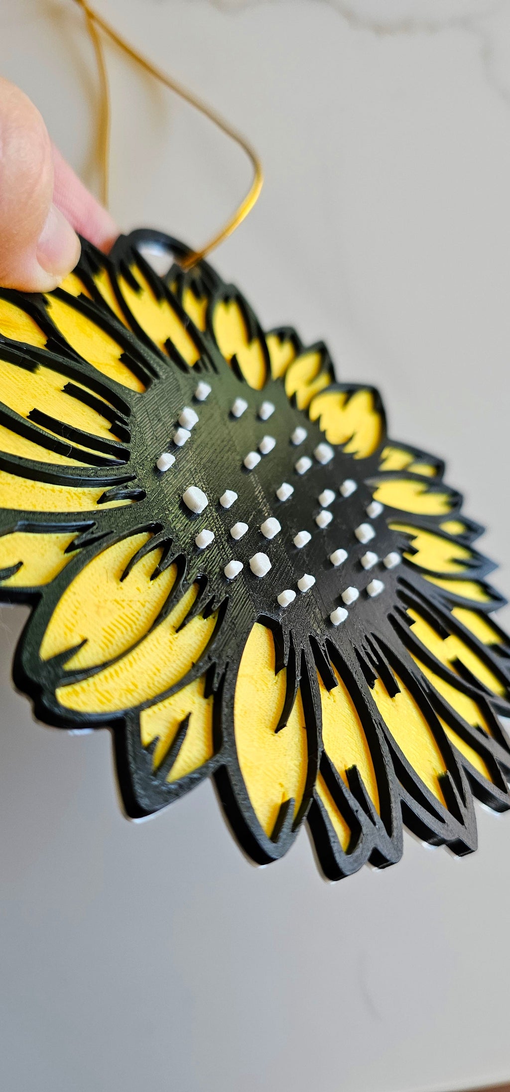 3D Print Ornament Sunflower Christmas Decoration Gift Made in America