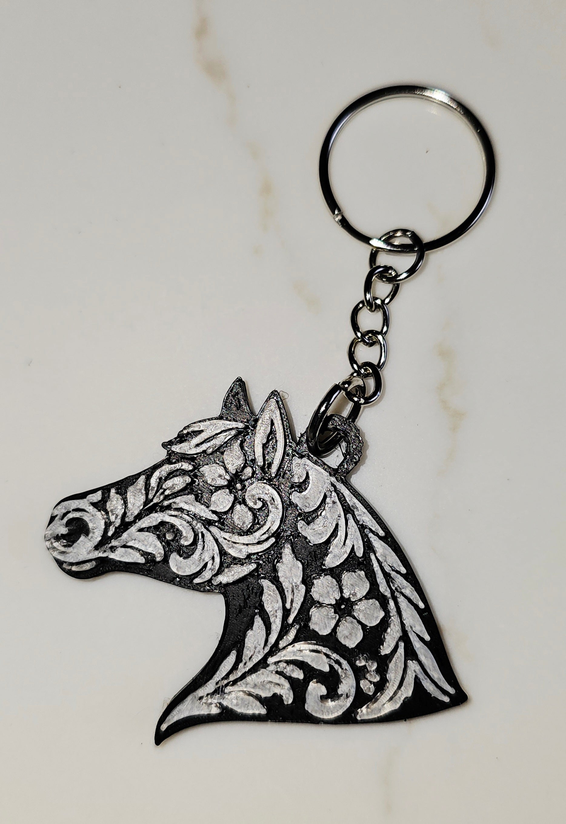Baha Ranch Year of the Horse Tooled 3d Print Bookmark Keychain Hatpin Magnet Purse Charm Made in America