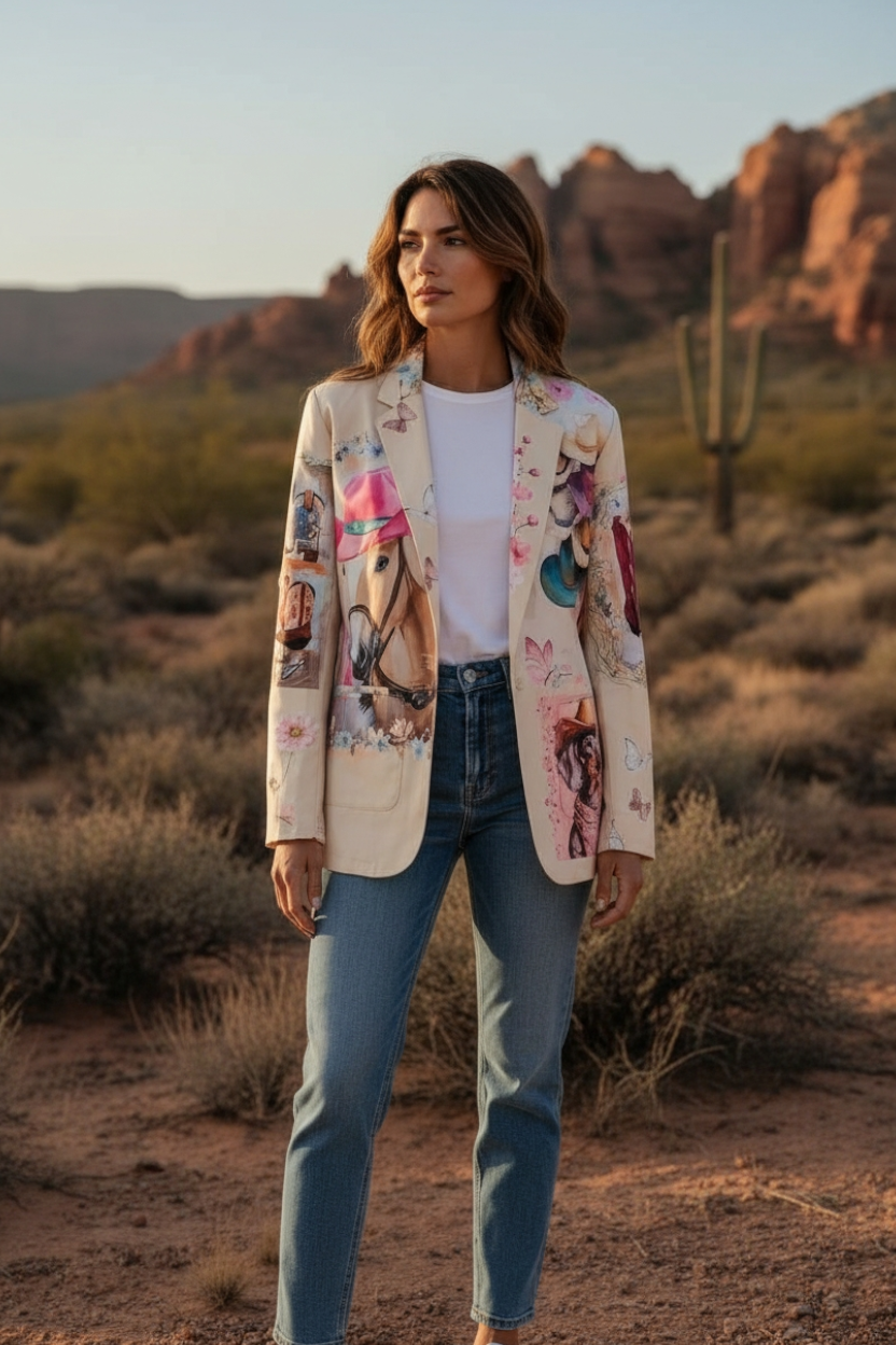 Danilo Painted Cowgirl Western Blazer
