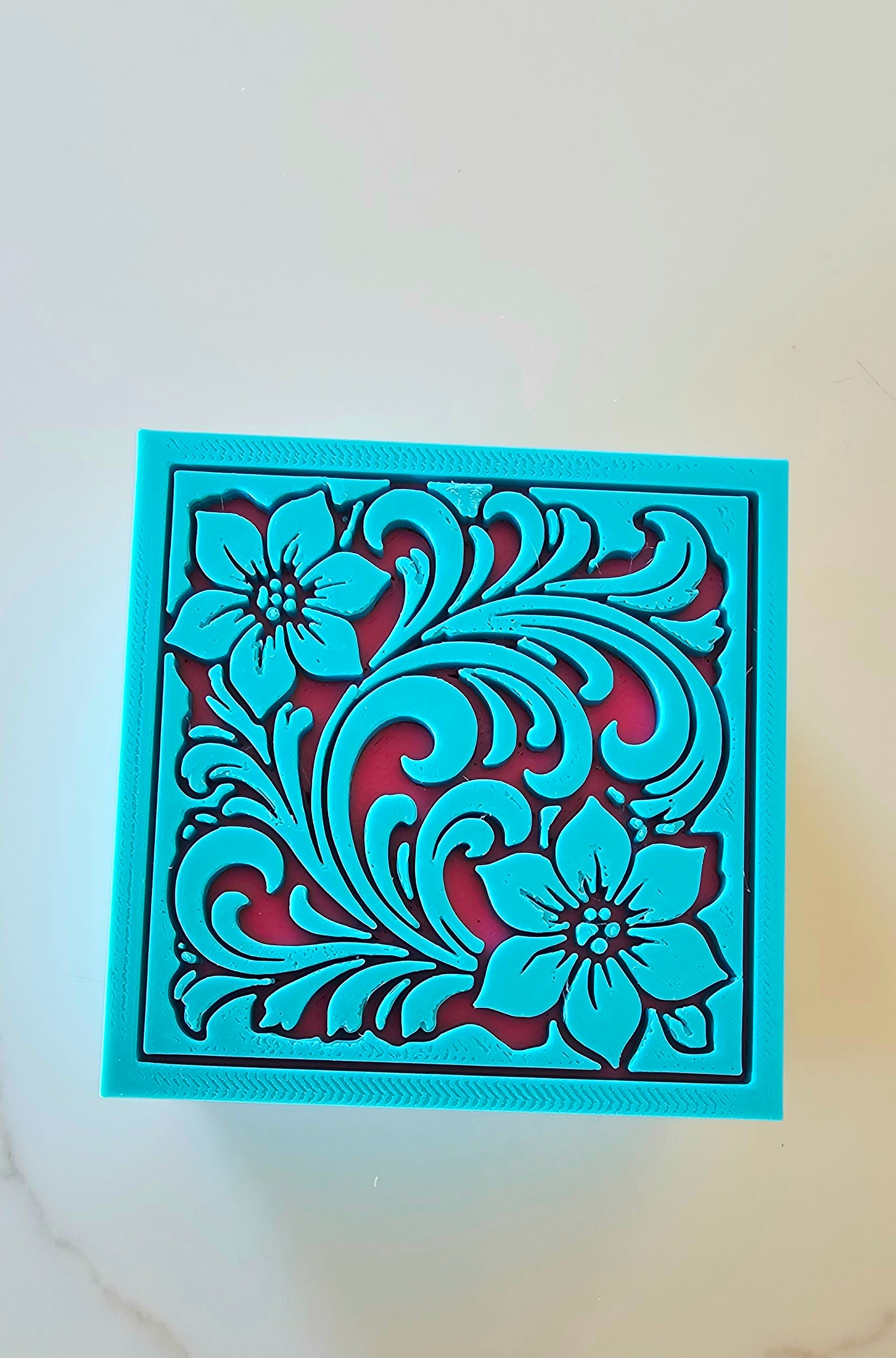 Baha Ranch 3D Tooled Gift Box - choice of colors and sizes