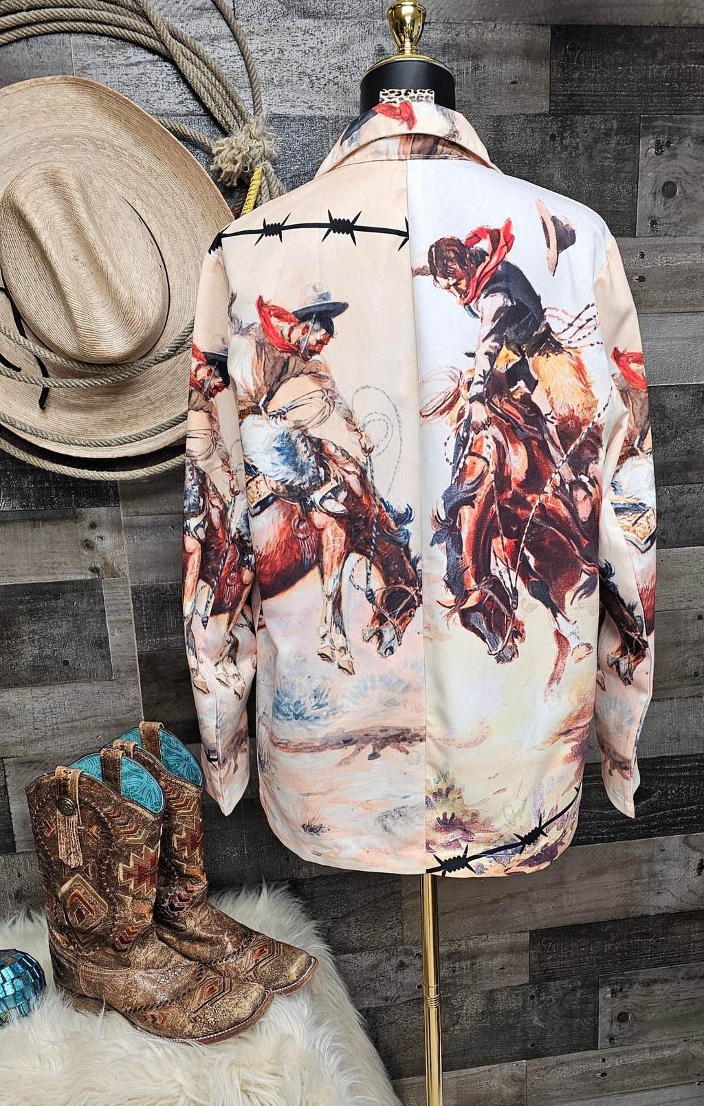 Yeehaw Cowboy Vintage Western Retro Blazer