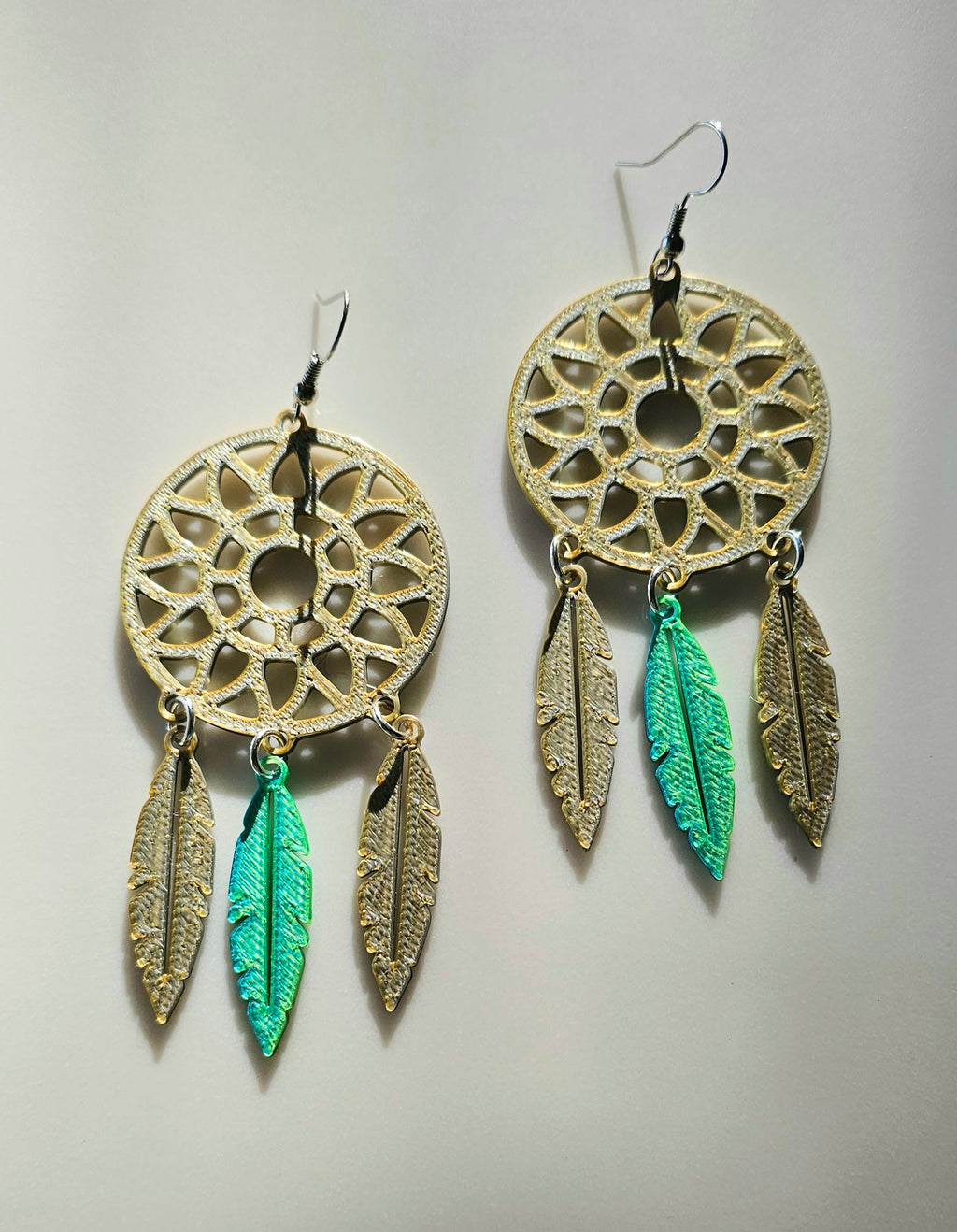 3D Print Dreamcatcher Boho Earrings Made in America
