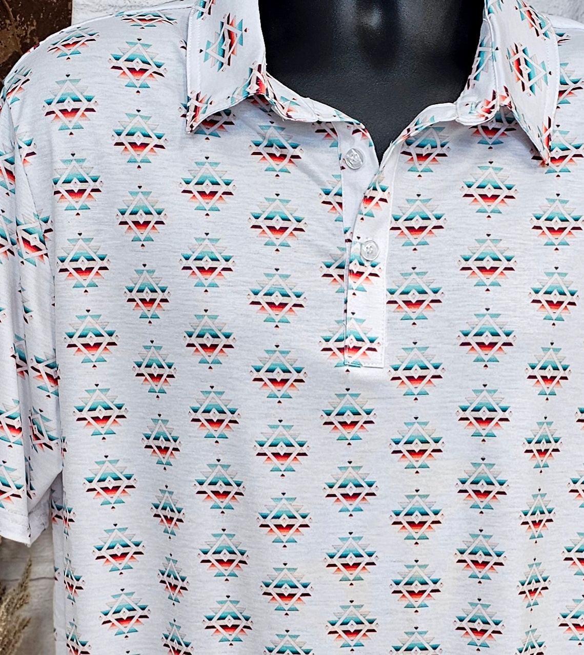 Serape Aztec Polo Style Shirt