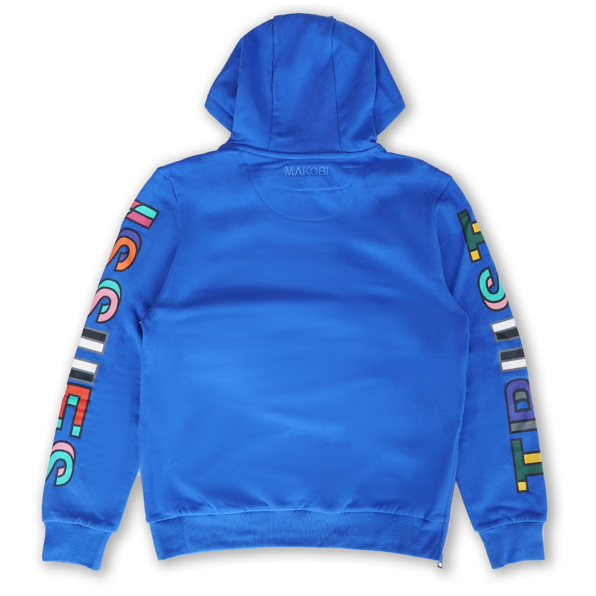 Makobi Trust Issues Hoodie in Royal, back view