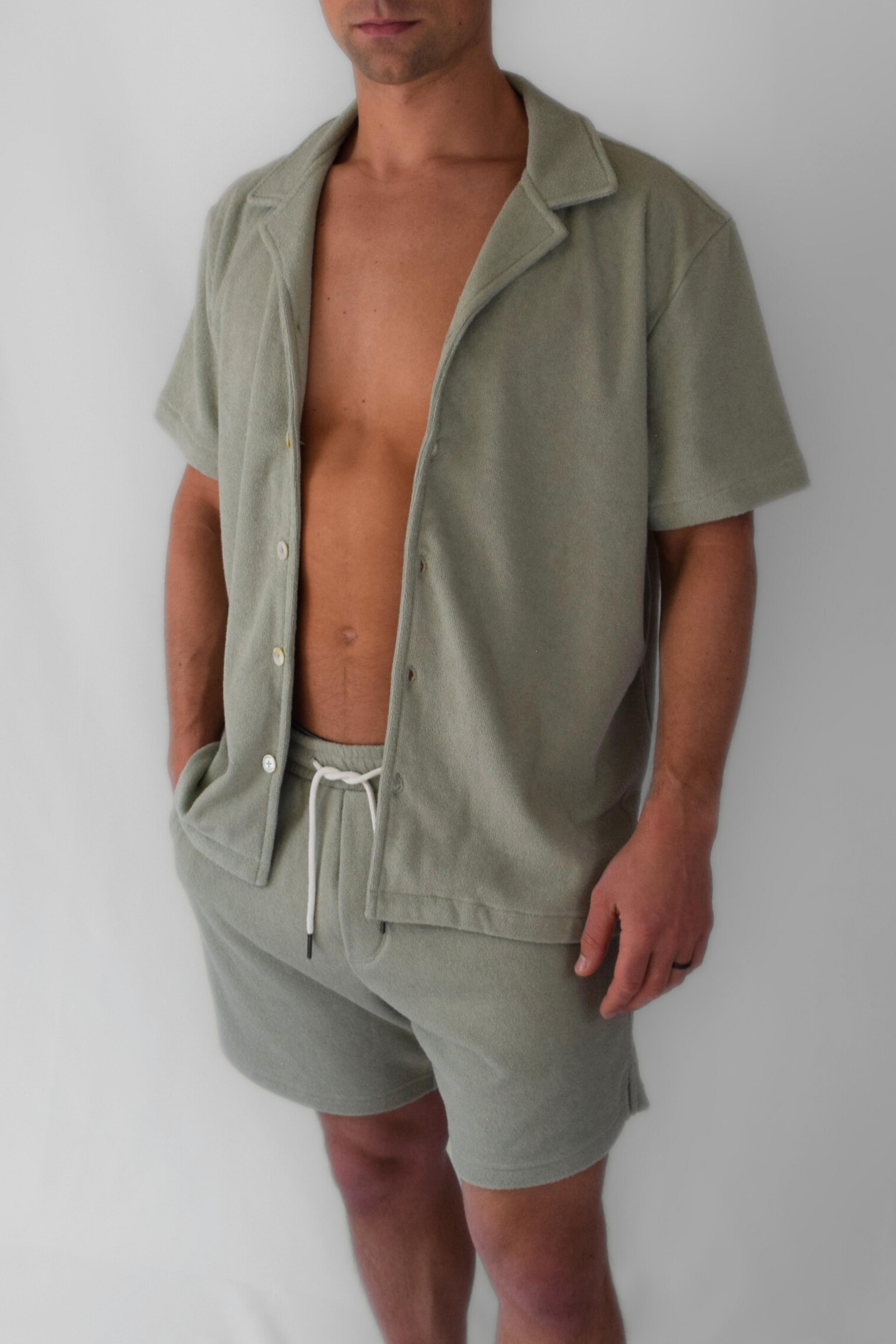 Sage Toweling Terry Short