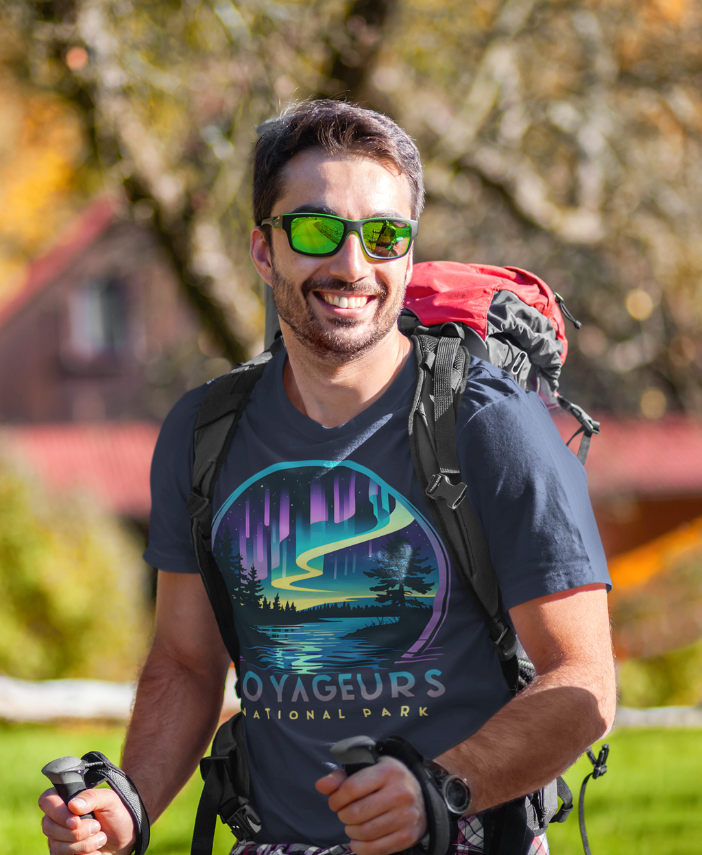 Voyageurs National Park Unisex Fit Soft T-Shirt Northern Lights Aurora Borealis