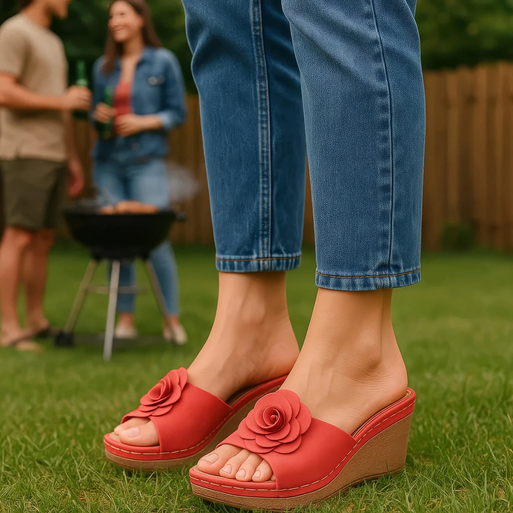 Women's Tokyo Coral Wedge Sandals