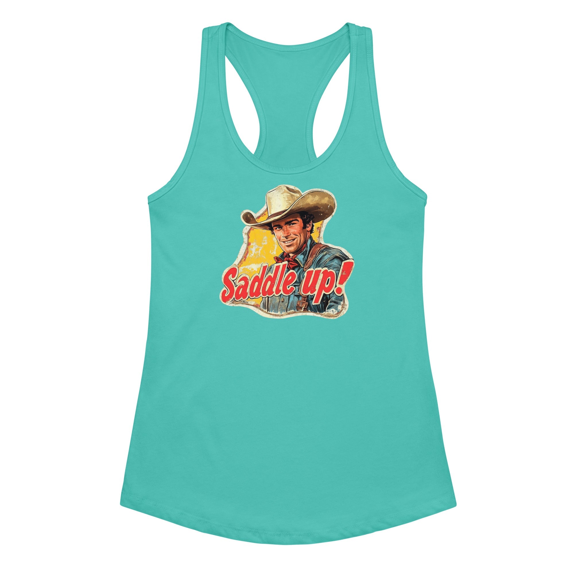 Saddle Up Women’s Fitted Racerback Tank Top